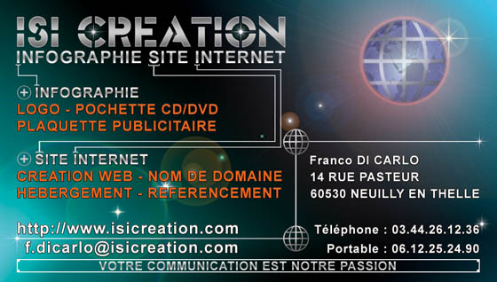 Carte de visite ISI CREATION